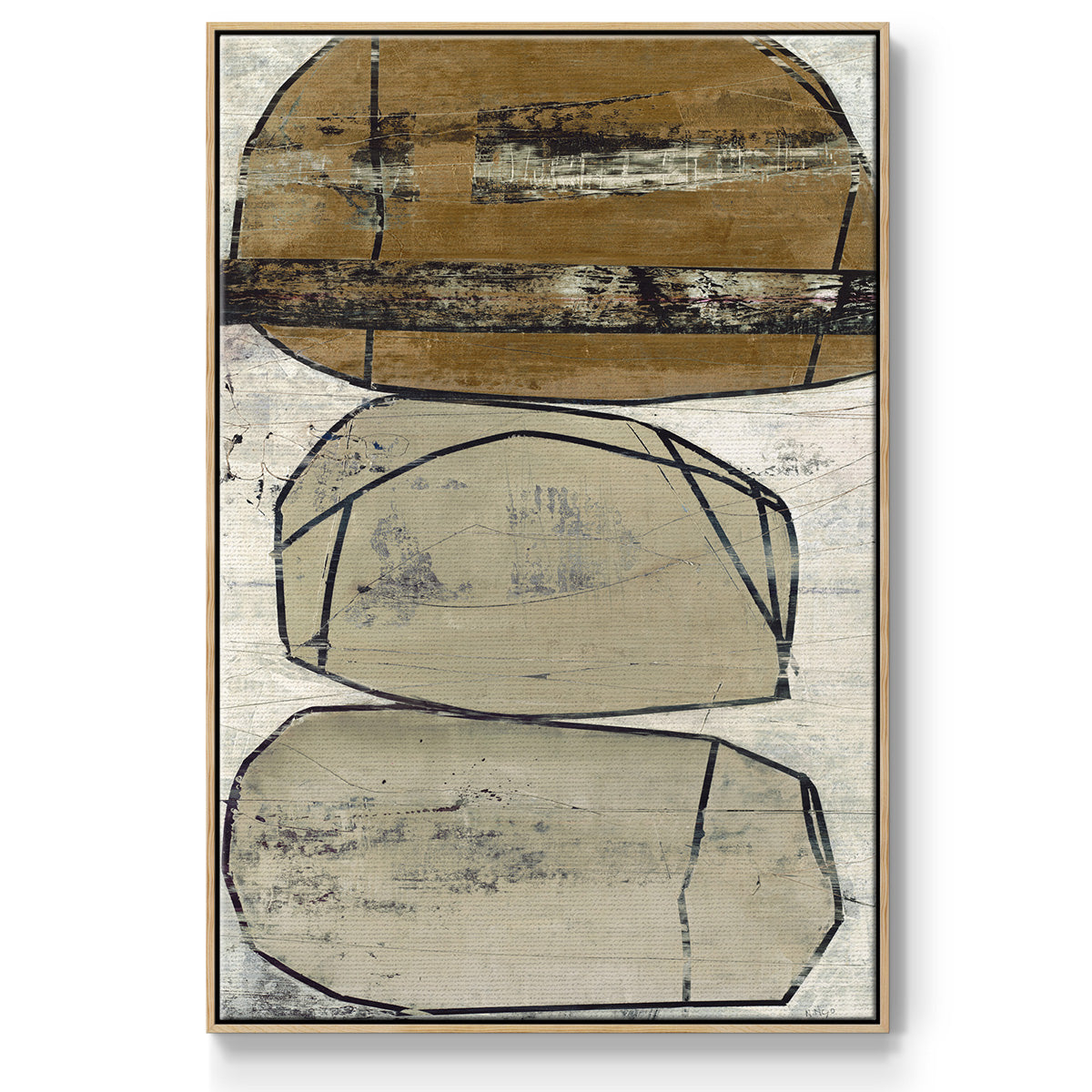 Dim Sum I - Floater Framed Canvas Print