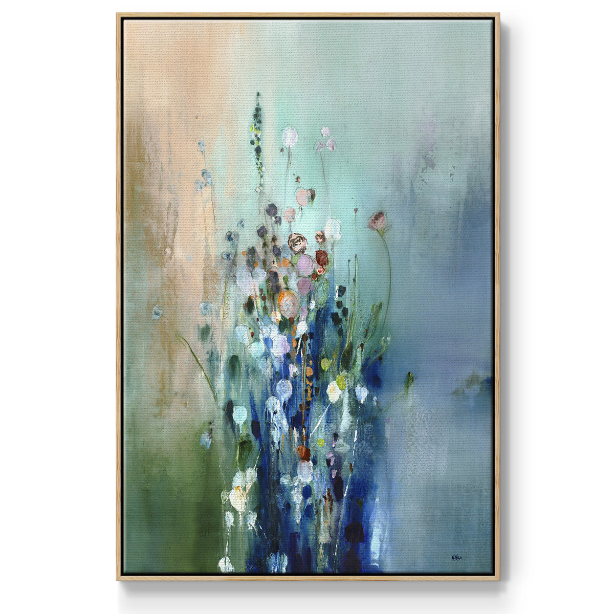 Current Air II - Floater Framed Canvas Print