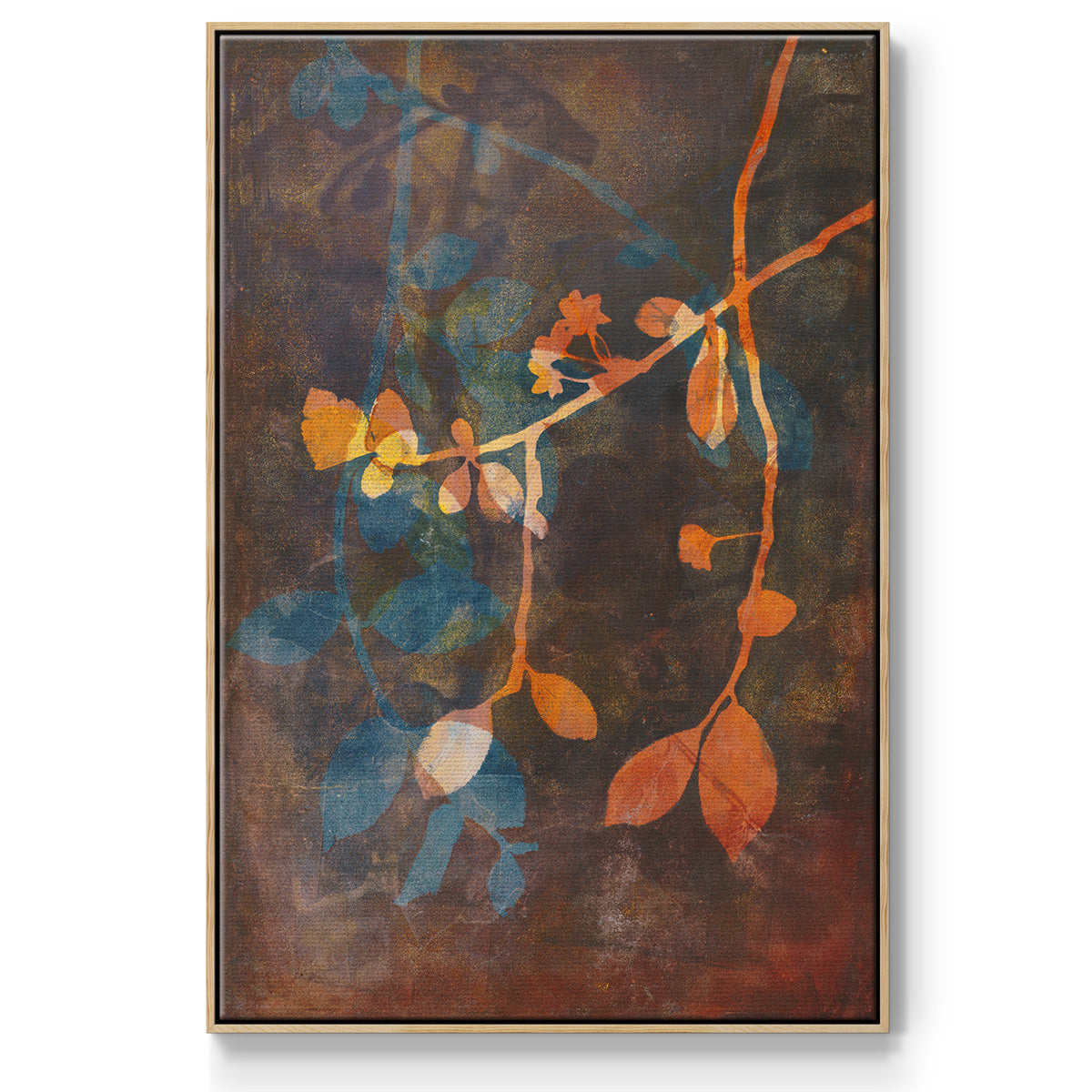 Branching Out V - Floater Framed Canvas Print