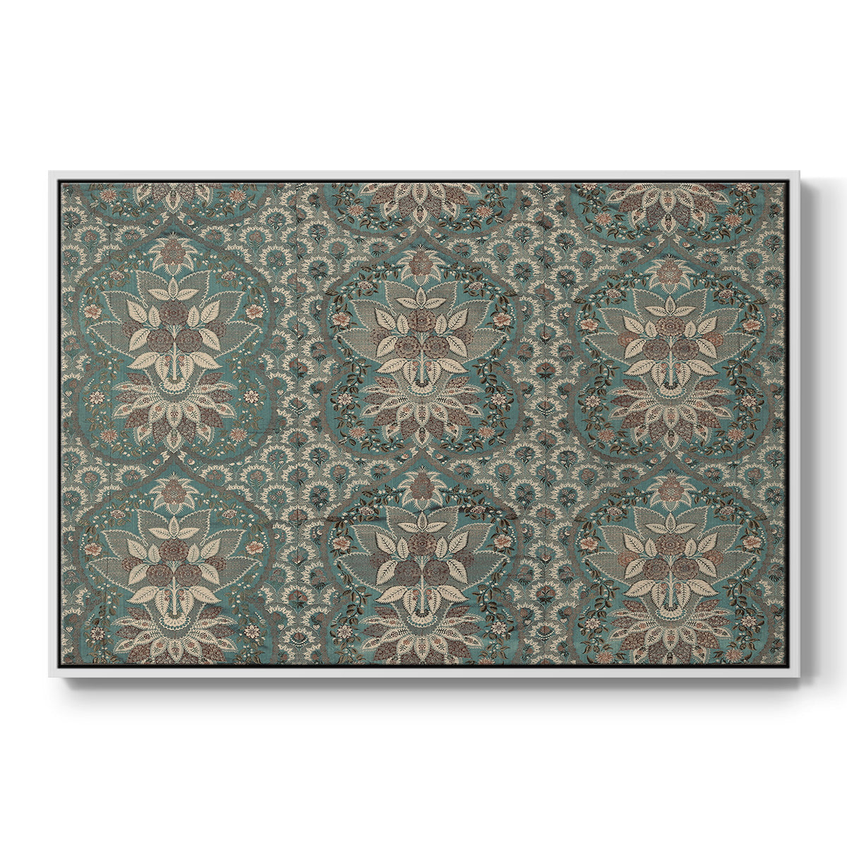 Vintage Abstract Print X - Floater Framed Canvas Print