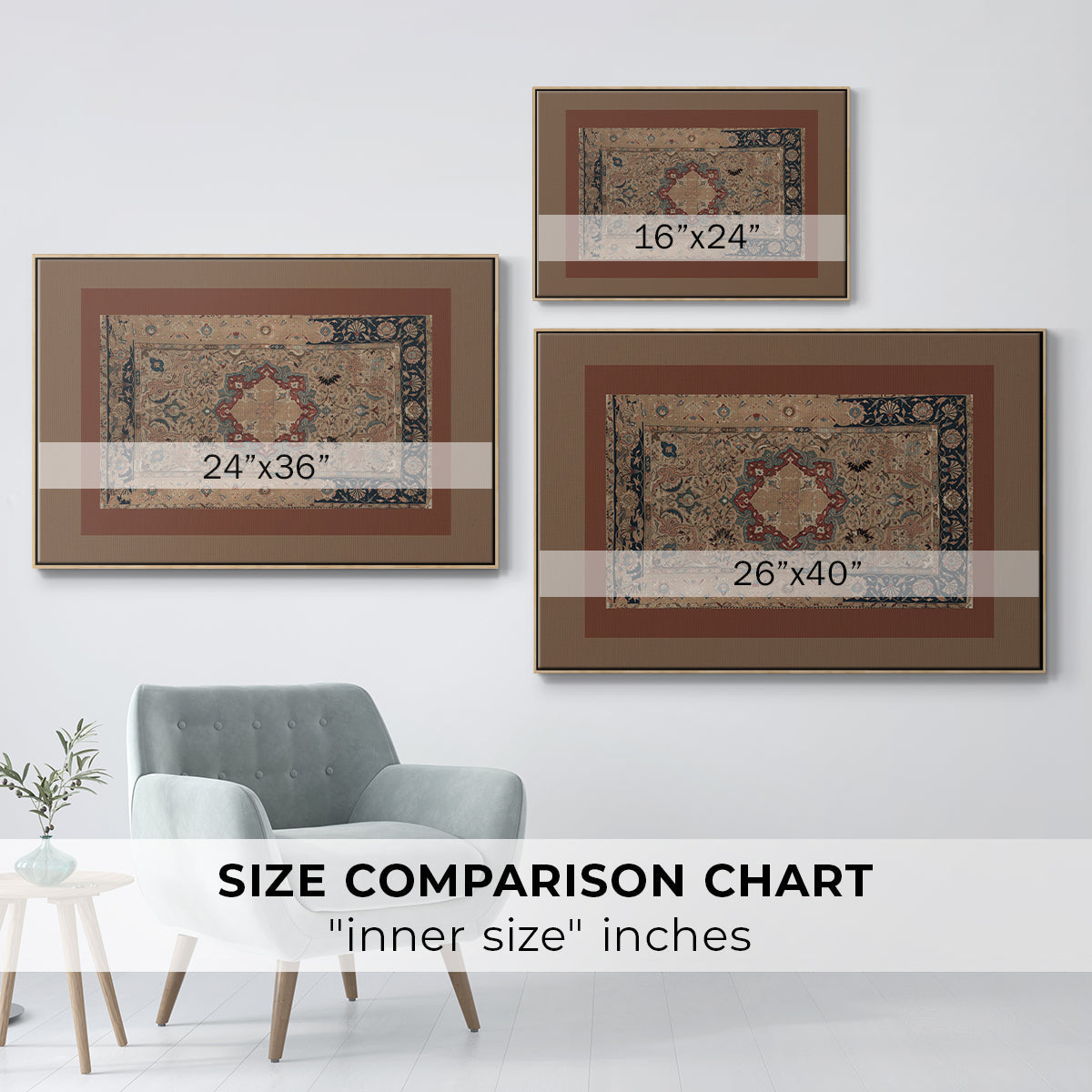 Vintage Abstract Print XII - Floater Framed Canvas Print