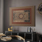 Vintage Abstract Print XII - Floater Framed Canvas Print