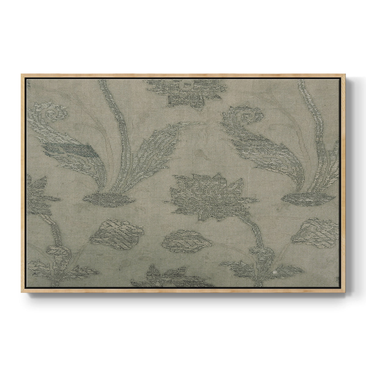 Vintage Abstract Print XV - Floater Framed Canvas Print