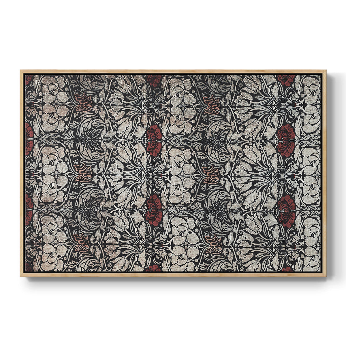 Vintage Abstract Print XXII - Floater Framed Canvas Print