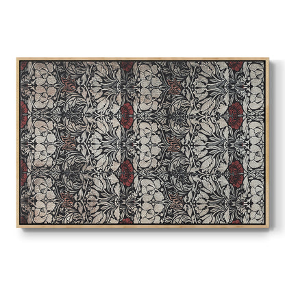 Vintage Abstract Print XXII - Floater Framed Canvas Print