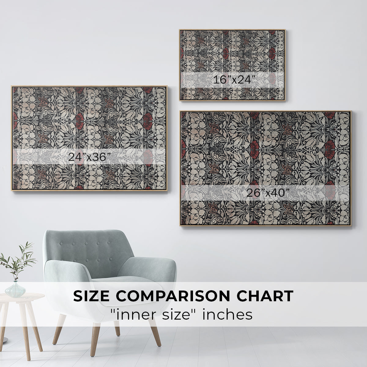 Vintage Abstract Print XXII - Floater Framed Canvas Print