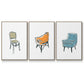 Take a Seat X - Floater Framed Canvas Set