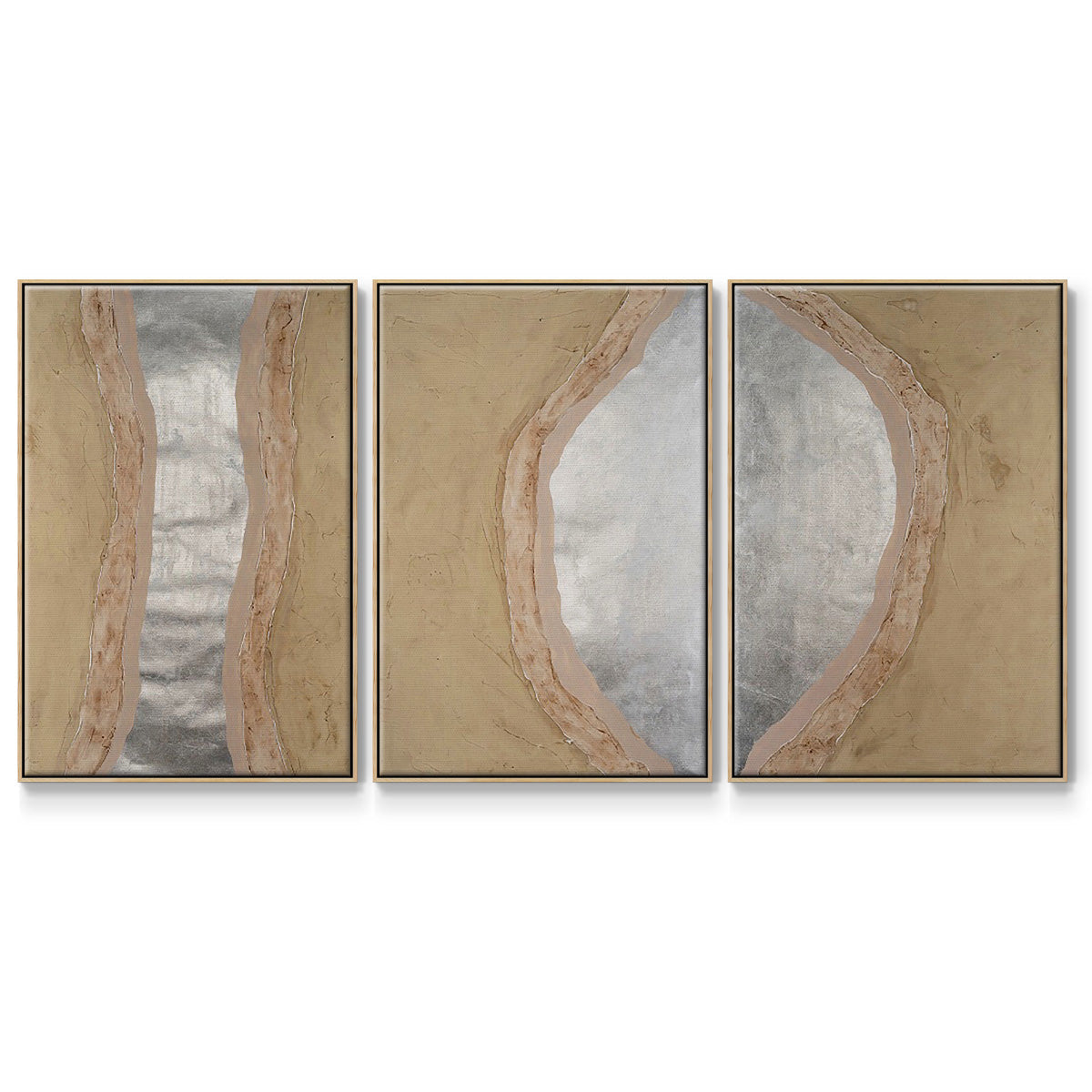 Silver Lake I - Floater Framed Canvas Set