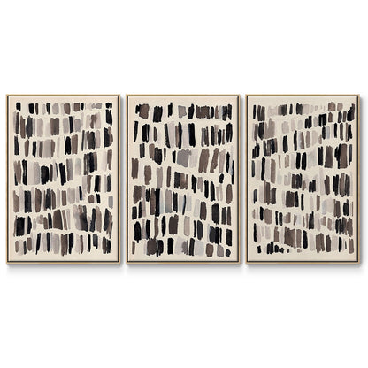 Chalk and Flint I - Floater Framed Canvas Set