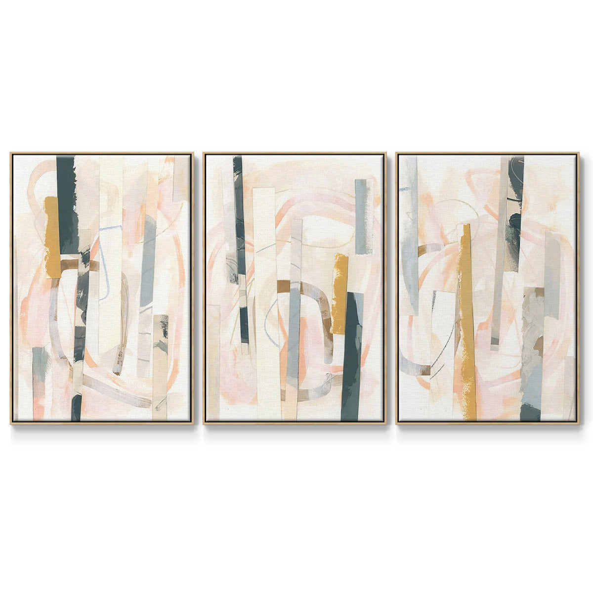 Melon Litmus I - Floater Framed Canvas Set