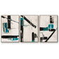 Geometry Notes I - Floater Framed Canvas Set