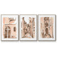 Blush Architecture Study IV - Floater Framed Canvas Set
