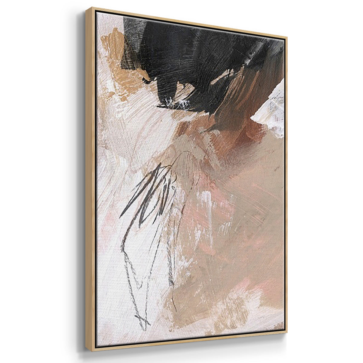 Unbleached Neutrals IV - Floater Framed Canvas Set
