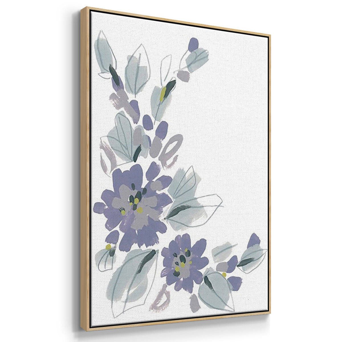 Periwinkle Patch I - Floater Framed Canvas Set
