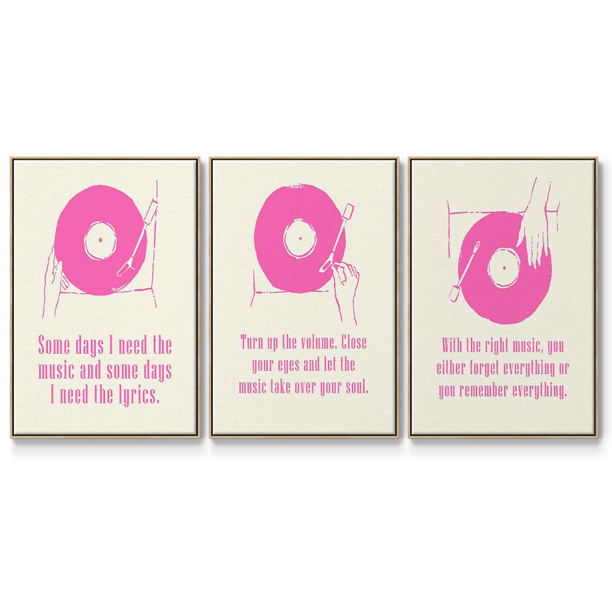 Sweet Melody I - Floater Framed Canvas Set
