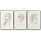 Greek Busts I - Floater Framed Canvas Set