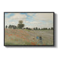 The Poppy Field near Argenteuil, 1873 by Claude Monet in a black floater framed canvas wall art display.