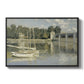 The Bridge at Argenteuil, 1874 by Claude Monet in a black floater framed canvas wall art display.
