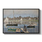 The Basin at Argenteuil, 1874 by Claude Monet in a black floater framed canvas wall art display.