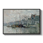 View of the Prins Hendrikkade and Kromme Waal in Amsterdam, 1874 by Claude Monet in a black floater framed canvas wall art display.