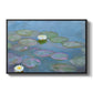 Water Lilies (Nymphéas), 1897-1899 by Claude Monet in a black floater framed canvas wall art display.