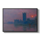 The Houses of Parliament, Sunset, 1903 by Claude Monet in a black floater framed canvas wall art display.