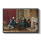 The Brown Family, 1869 by Eastman Johnson in a black floater framed canvas wall art display.