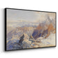 Angled view of Col du Géant, 1903 by Edward Theodore Compton in a black floater framed canvas.