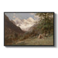 Landscape in the Caucasus, c. 1921 by Edward Theodore Compton in a black floater framed canvas wall art display.