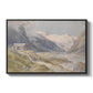 Shepherds (Pasterze), c. 1921 by Edward Theodore Compton in a black floater framed canvas wall art display.