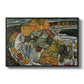 Crescent of Houses II (Island Town), 1915 by Egon Schiele in a black floater framed canvas wall art display.