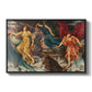 The Storm Spirits, 1900 by Evelyn De Morgan in a black floater framed canvas wall art display.