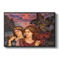 The Vision, 1914 by Evelyn De Morgan in a black floater framed canvas wall art display.