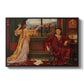 The Gilded Cage, c. 1901-1902 by Evelyn De Morgan in a black floater framed canvas wall art display.