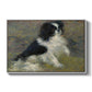 Tama, the Japanese Dog, c. 1876 by Pierre-Auguste Renoir in a white floater framed canvas wall art display.