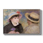 Boating Couple (Aline Charigot and Renoir), c. 1881 by Pierre-Auguste Renoir in a white floater framed canvas wall art display.