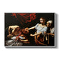Judith Beheading Holofernes, c. 1599 by Caravaggio in a white floater framed canvas wall art display.