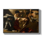 The Crowning with Thorns (Vienna Version), c. 1602-1604 by Caravaggio in a white floater framed canvas wall art display.