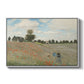 The Poppy Field near Argenteuil, 1873 by Claude Monet in a white floater framed canvas wall art display.