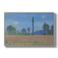 Poppy Field (Giverny), 1890-1891 by Claude Monet in a white floater framed canvas wall art display.