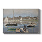 The Basin at Argenteuil, 1874 by Claude Monet in a white floater framed canvas wall art display.