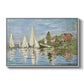 Regatta at Argenteuil, 1872 by Claude Monet in a white floater framed canvas wall art display.