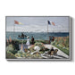 Garden at Sainte-Adresse, 1867 by Claude Monet in a white floater framed canvas wall art display.