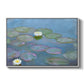 Water Lilies (Nymphéas), 1897-1899 by Claude Monet in a white floater framed canvas wall art display.