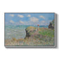 The Cliff Walk at Pourville, 1882 by Claude Monet in a white floater framed canvas wall art display.