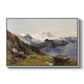 The Großglockner from the Prager Hut, 1890 by Edward Theodore Compton in a white floater framed canvas wall art display.