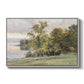 Landscape at Lake Starnberg, 1890 by Edward Theodore Compton in a white floater framed canvas wall art display.