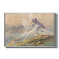 From the Dolomites, 1904 by Edward Theodore Compton in a white floater framed canvas wall art display.