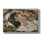 Death and the Maiden, 1915 by Egon Schiele in a white floater framed canvas wall art display.