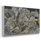 Angled view of Mödling II, 1918 by Egon Schiele in a white floater framed canvas.